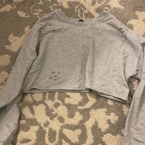 cropped sweatshirt